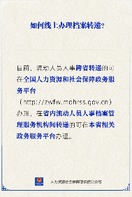 【人社日课】档案转递能线上办理吗？(图1)