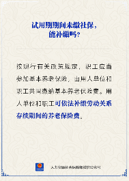 试用期未缴社保可以补缴吗？政策规定详解(图1)