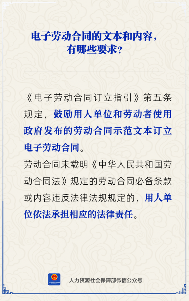【人社日课】电子劳动合同的文本和内容有哪些要求?(图1)