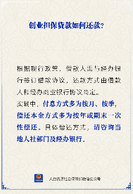 创业担保贷款还款方式详解 按月按季付息按年还本(图1)