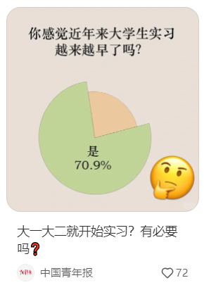 大学生实习前移趋势:早鸟陷阱与真实职场认知(图1) 这届大学生,为了找工作,大一就实习