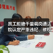 员工拒绝千里调岗遭法院认定严重违纪,维权关键在哪?(图2) 员工拒绝千里调岗遭法院认定严重违纪,维权关键在哪?(图2)