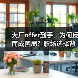大厂offer到手,为何反而成困局?职场选择背后真相曝光(图1) 大厂offer到手,为何反而成困局?职场选择背后真相曝光(图1)