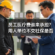 员工医疗费谁来承担?用人单位不交社保是否有效?(图2) 员工医疗费谁来承担?用人单位不交社保是否有效?(图2)