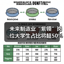 未来制造业“紫领”岗位大学生占比将超50%(图2) 未来制造业“紫领”岗位大学生占比将超50%(图2)