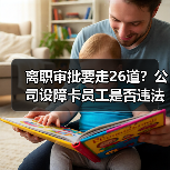离职审批要走26道?公司设障卡员工是否违法?(图1) 离职审批要走26道?公司设障卡员工是否违法?(图1)