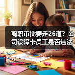 离职审批要走26道?公司设障卡员工是否违法?(图2) 离职审批要走26道?公司设障卡员工是否违法?(图2)