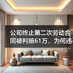 公司终止第二次劳动合同被判赔61万，为何违法？二审判决明确（图2）