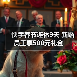 快手春节连休9天 新婚员工享500元礼金(图4) 快手春节连休9天 新婚员工享500元礼金(图4)