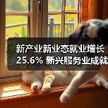 新产业新业态就业增长25.6% 新兴服务业成就业新引擎（图1）