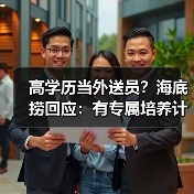 高学历当外送员？海底捞回应：有专属培养计划（图3）