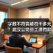字数不符竟被罚千多元？武汉公司员工遭罚款引争议（图1）