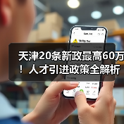 天津20条新政最高60万！人才引进政策全解析（图1）