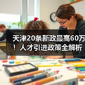 天津20条新政最高60万！人才引进政策全解析（图3）